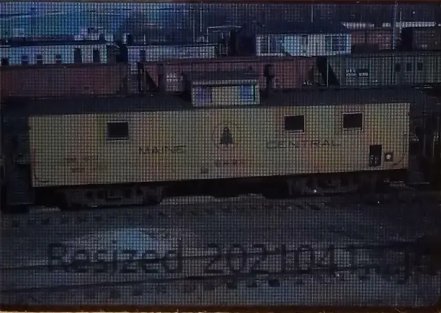 ORIG SLIDE - MAINE CENTRAL MEC Railroad 648 1984 Portland Maine T64