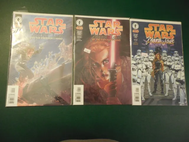 Lot of 3 STAR WARS Dark Horse MARA JADE by the Emperors Hand Comic Books #1, 4 5