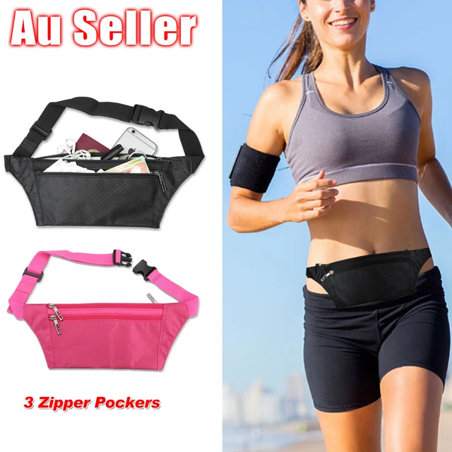 Running Hiking Sport Bum Bag Travel Phone Money Fanny Pack Waist Belt Zip Pouch