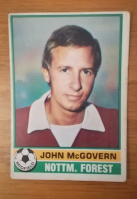 Topps Red Back Fußballkarten 1977 #141 - John McGovern - Notts Forest
