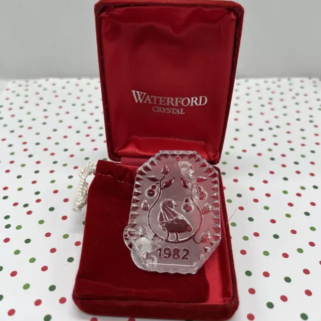 1982 Waterford Crystal 12 Days of Christmas Partridge in a Pear Tree Ornament 1982 Waterford Crystal 12 Days of Christmas Partridge in a Pear Tree Ornament