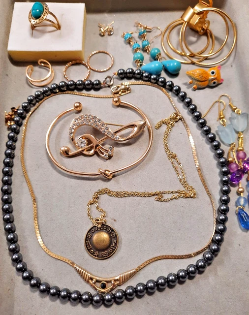 Lot De Bijoux Vintage – Cuir Et Laiton – À Porter, Restaurer Ou Détourner – LBB0233