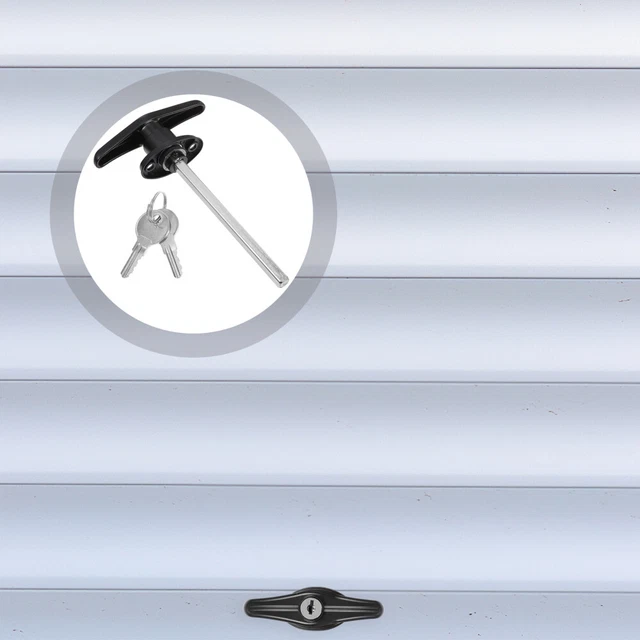 Aleación de zinc práctico mango en T kit de cerradura manija de puerta de garaje con cerradura