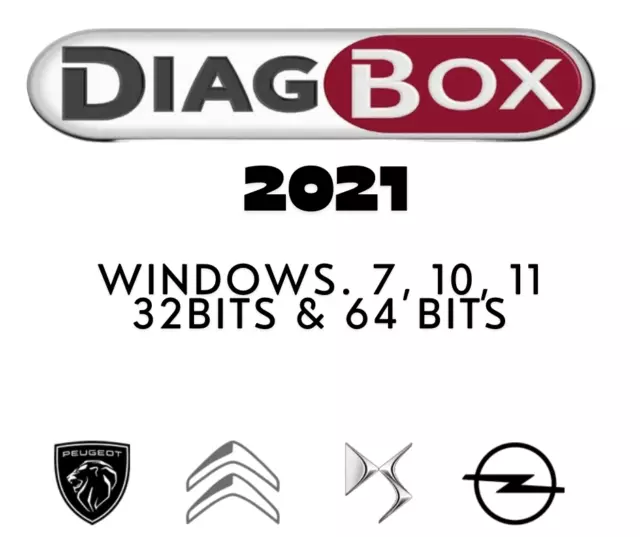 DIAGBOX LEXIA 2021-Peugeot Citroen Compatible Windows7 32 bits & 64 bits, 10, 11