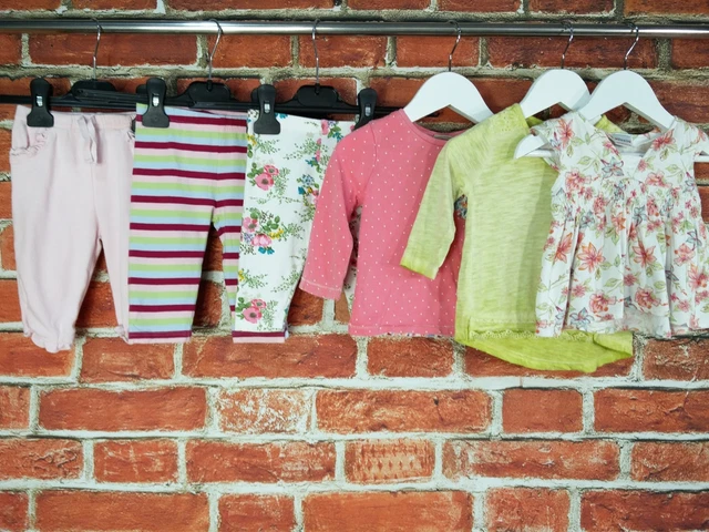 Baby Girl Bundle Age 3-6 Months M&S Next Dress Top T-Shirt Leggings Infant 68Cm