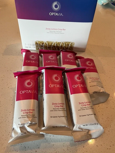 Optavia Zesty Limón Crujiente Barra, Paquete de 7