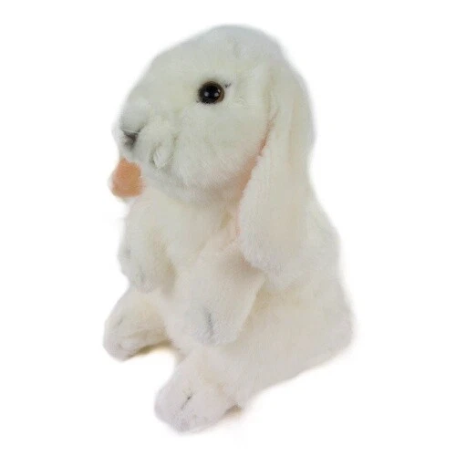 Hase Kuscheltier 18 cm weiß mit Schlappohren Plüschhase Schmusehase Stofftier