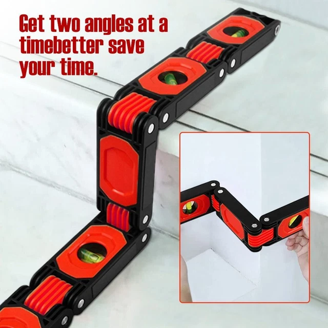 Read Magnetic Level Tool Multi-Function 24 Inch Foldable Level Measuring Tool