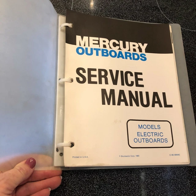 MERCURY OUTBOARDS MOTOR Service Manual Model electric outboards 1980