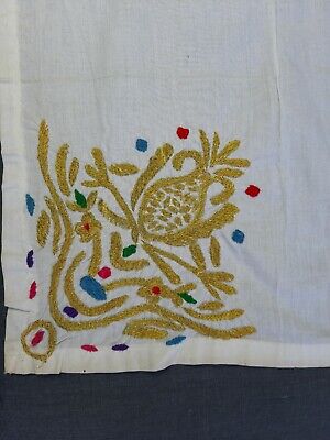 Antique Folk Macedonian Textile Women's Scarf Metal Embroidery for the Waist