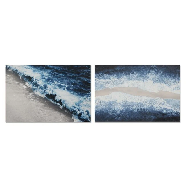 Cadre DKD Home Decor Plage méditerranéen (120 x 2,8 x 80 cm) (2 Unités)