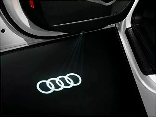 Nuovo Originale Audi A3 A4 A5 A6 A7 A8 4 Anelli Logo LED Porta Ingresso Luci
