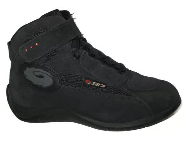 Sidi Doha Moto Route Tournée Bottes Chaussures Eur 39 USA Femme 7 Daim Noir