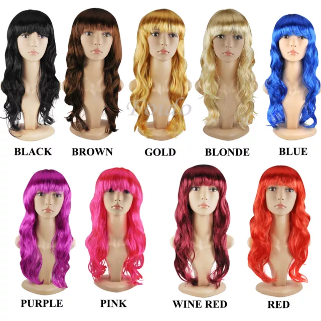 Women’s Sexy Long Curly Fancy Dress Wigs Cosplay Costume Ladies Full Wig Party