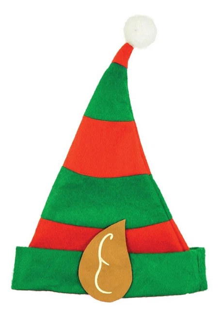 Childs Felt Elf Hat & Ears - Costume Accessory Fancy Dress Up Christmas Santa