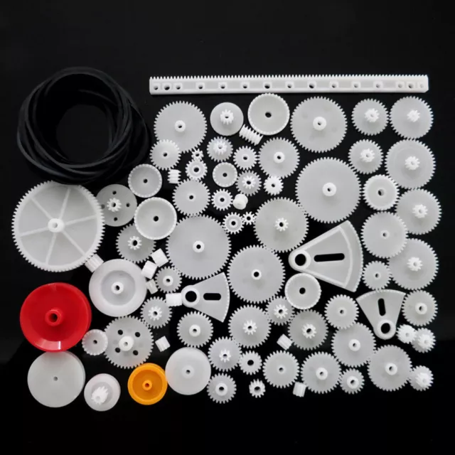 Plastic Gear Set Car Kits Gear Box Motor Wheel Assorted Toys Shaft Model DIY