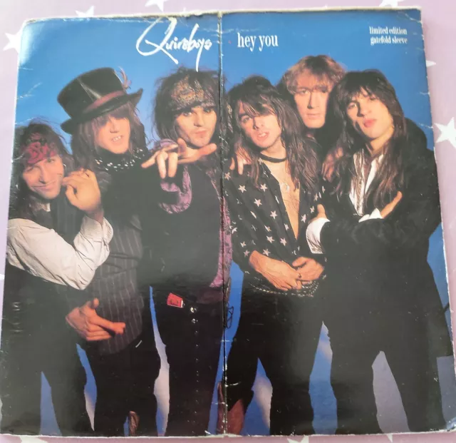 QUIREBOYS -  HEY YOU 7" VINYL SINGLE in GATEFOLD SLEEVE 1989