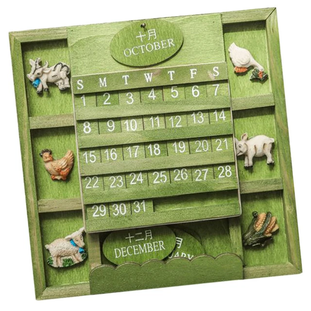 Kalender Aus Holz Zum Basteln Schreibtischkalender Weihnachtsdeko Spielzeug