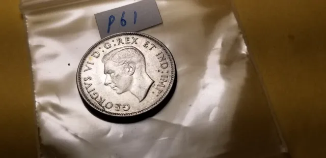 Major Die Error Lamination Canada 1942 Mint Grade Beauty 25 Cent Silver Coin I1.