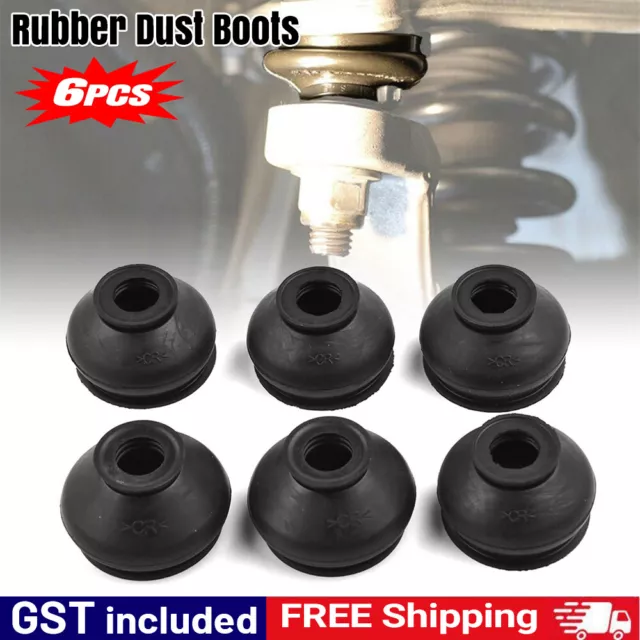 6 Pcs UNIVERSAL Rubber-Tie Rod End Ball Joint Dust Boots Dust Cover Boot Gaiters