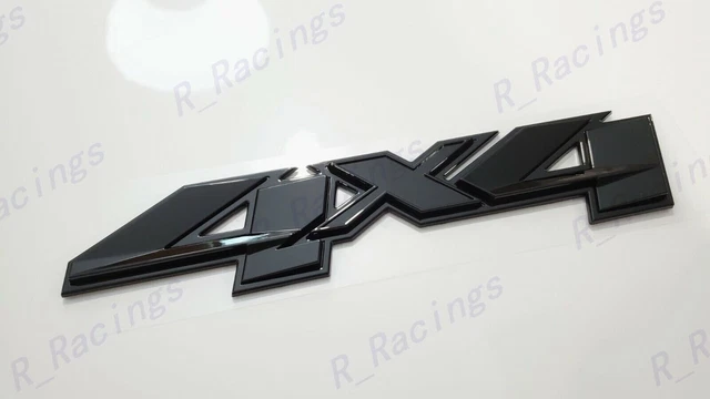 Gloss Black 3D 4x4 Bed Rear Emblems Badges Decal FOR Silverado GMC Sierra 1