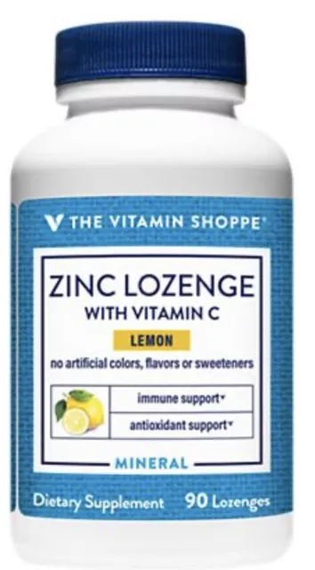 Zinc Lozenge with Vitamin C, Immune Support, Lemon Flavor