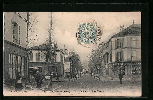 CPA Alfortville, Carrefour de la Rue Veron 1906