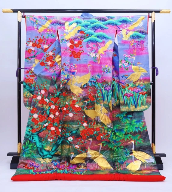 Japanese Kimono Uchikake Wedding Pure Silk  japan 244
