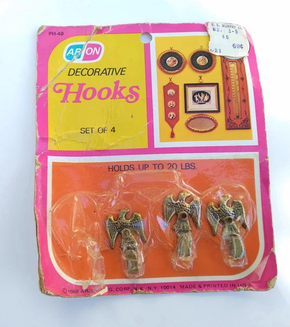Vintage Arjon Decorative Small American Eagle Hooks For Hanging Missing Nails 2