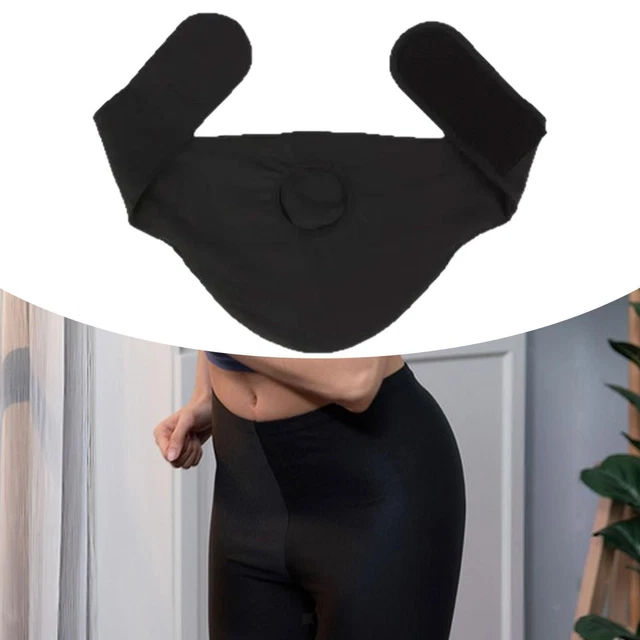 Ceinture Couvre-sac Pour Stomie - Tissu Tricoté Noir, Taille 110x35 Cm - Légère Et Douce, Neuf