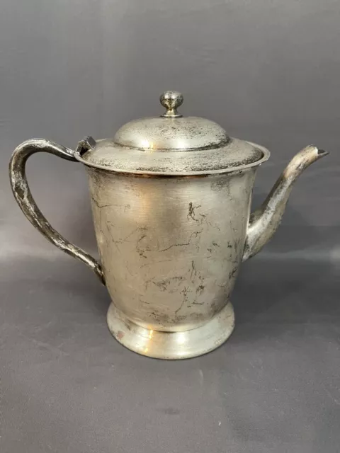 Vintage Academy Silver On Copper Handled Teapot Coffee