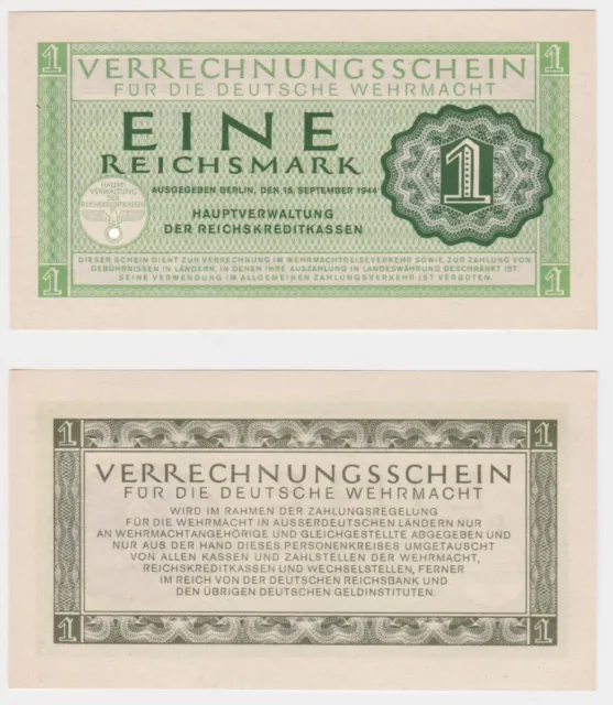 1 Reichsmark Verrechnungsschein für die deutsche Wehrmacht 15.09.1944 (152154)