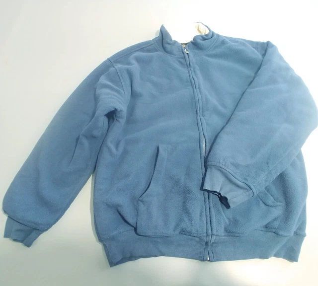Weatherproof Mens Sherpa Lined Full Zip Large Fleece Jacket Teal Sweater