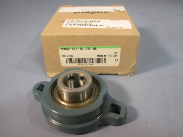 Dodge Lft-Sc-012-Nl, 2 Bolt Flange Bearing 3/4" Bore 124662