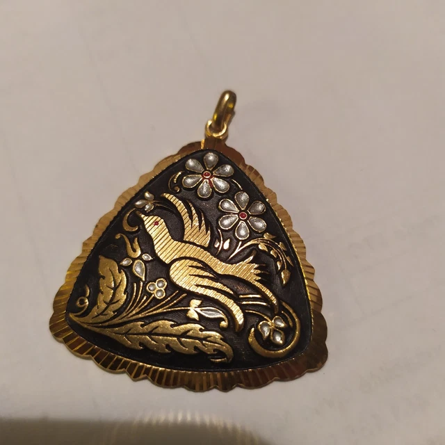 Pendentif Breloque Vintage Or De Tolède Damascène - Étoile à 6 Branches - Toledo Pendant