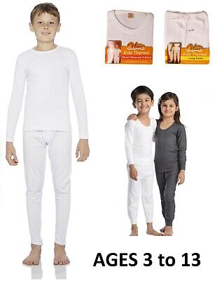 New Kids Boys Girls Thermals Top Bottoms Long Johns Base Layers Leggings 2 To 13