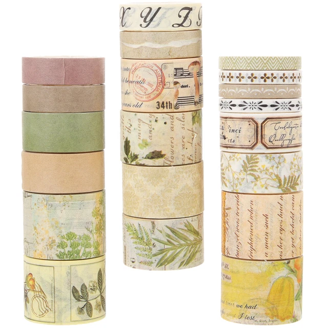 20 Rollen à Dekorationsbänder Vintage Washi-Papierbänder Pro Sammelalbum