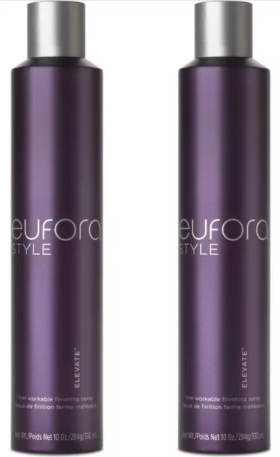 2-Eufora Elevate Firm Hold Workable Moveable Touchable Finishing Hair Spray 10oz