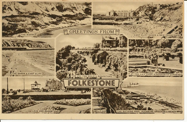 PC20593 Greetings from Folkestone. Multi view. Lansdowne
