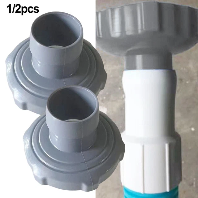 Adaptateur Tuyau Piscine 32/38 Mm - Lot De 2 Avec Colliers Et Joints - Pour Pompes Et Accessoires