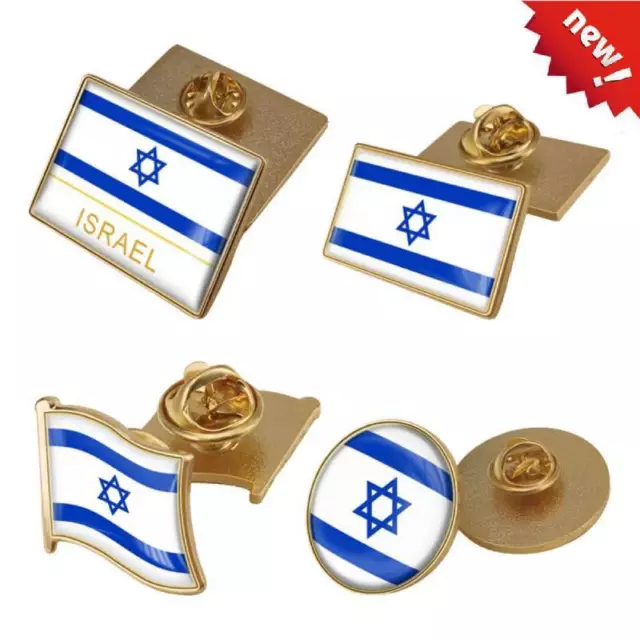 Israel Flag Brooch Star of David Israeli Jew Jewish Flag Metal Lapel Pin^Badge}