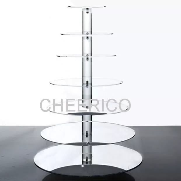 7 Tier Mirror Acrylic Cupcake Stands Cup Cake Stand Cheerico Cupcake Stands