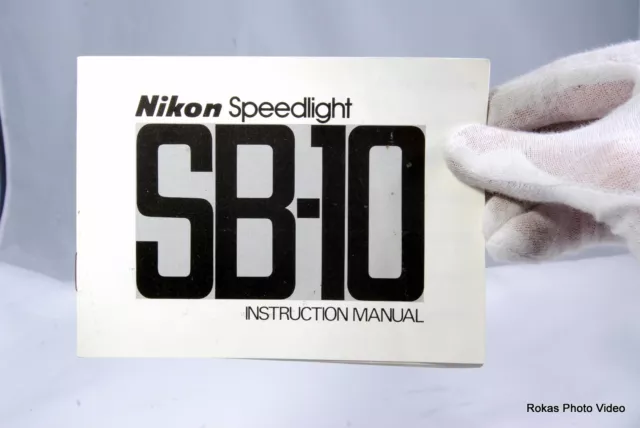 Nikon Speedlight SB-10 Flash Manual Guide Genuine (EN)