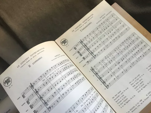 Gastoldi Il Contento L'Innamorato partition pour choeur mixte Sanvoisin Heugel