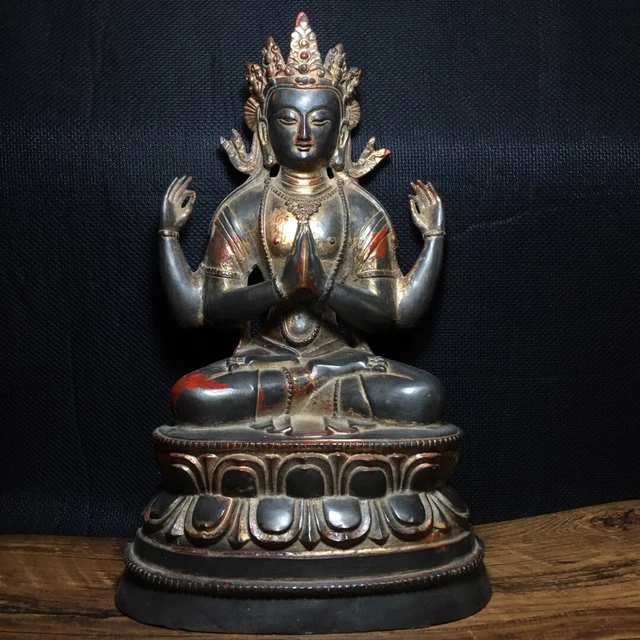 Chinese Exquisite Handmade Buddha Bronze Statue