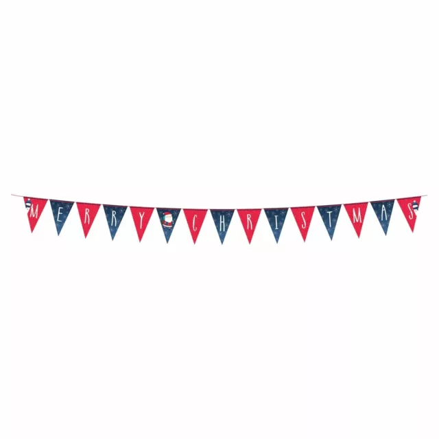 Merry Christmas Bunting Approx 3.7m Paper Banner Festive Flag Decoration