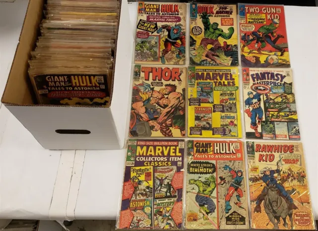 (92) Comic Lot of MARVEL ONLY Silver Age Runs Hulk Thor Collectible