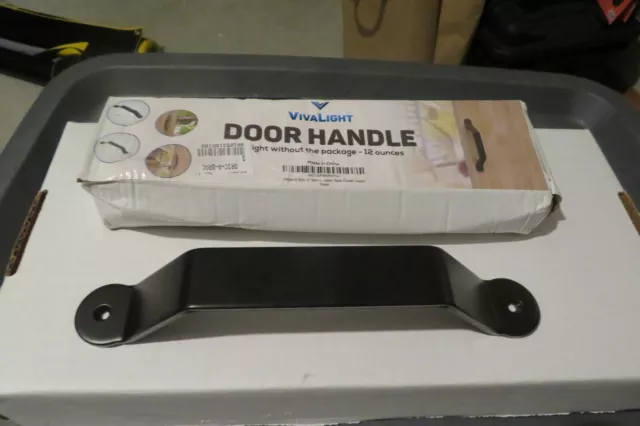10 New Barn Door Handles Black 10 inch Solid Steel Gate Handle Pull Sliding  (2)