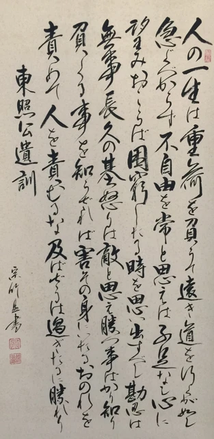 D1130 Japanese Hanging Scroll KAKEJIKU Vintage Hand Paint Paper Calligraphy