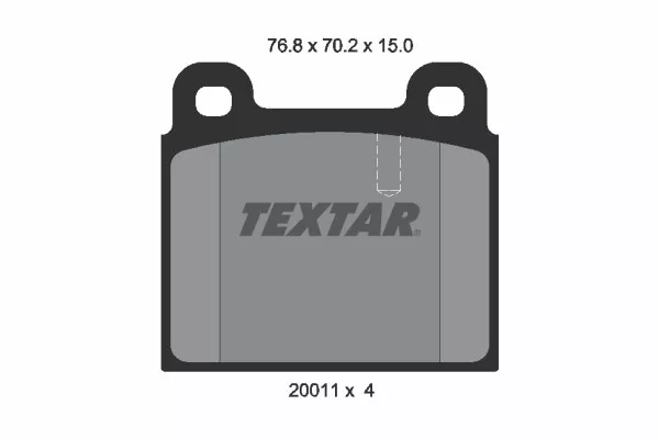 TEXTAR Bremsbeläge Vorne (2001107) für PORSCHE 911 | Scheibenbremsbelagsatz,